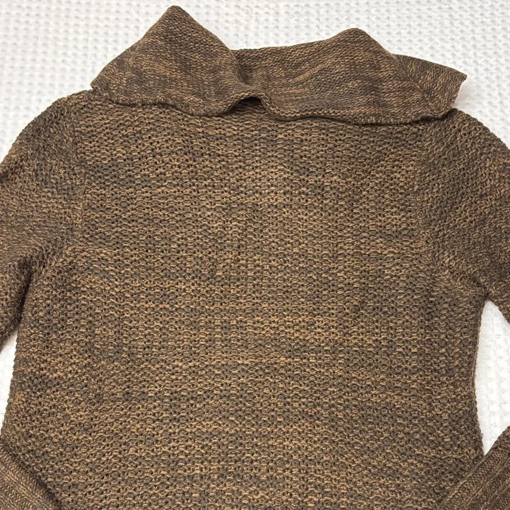 Cozy Brown Cowl Neck Women's Sweater Size Large